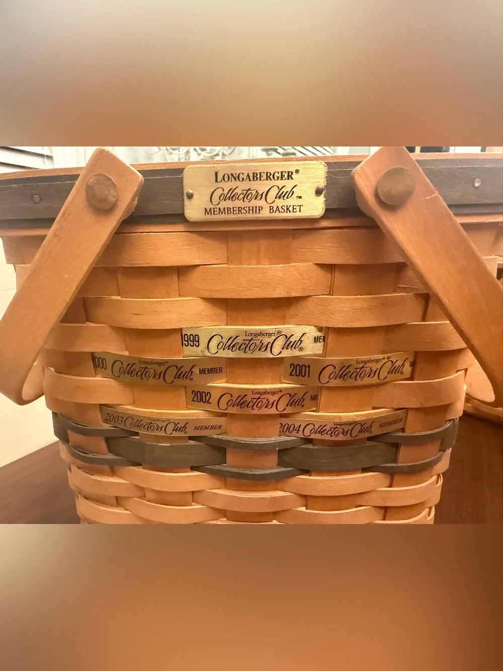 Longaberger Collectors Club Membership Charter Member Basket w Liner